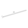UCHWYT KWADRO PLUS CHROM 60 1 SZT ELITA 168369 / RE120600020040