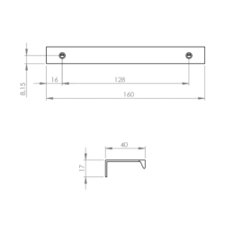 UCHWYT STREET PLUS CHROM 1 SZT ELITA 168907 / RE121600100040