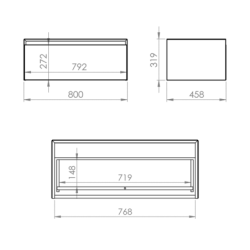KOMODA SPLIT SLIM 80 1S ANTHRACITE MATT Z BLATEM ELITA 168933 / RE080804056010