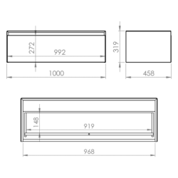 KOMODA SPLIT SLIM 100 1S ANTHRACITE MATT Z BLATEM ELITA 168940 / RE081004056010