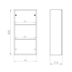 WISZĄCA FOR ALL 40 1D (21,6) BLACK HG ELITA 169667 / RE140400073510