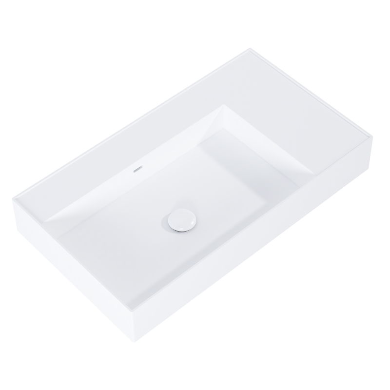 UMYWALKA LEVEL 80 LEWA ŚCIENNA, SOLID-SURFACE WHITE MATT ELITA RE041461175290