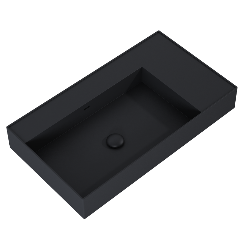 UMYWALKA LEVEL 80 LEWA ŚCIENNA, SOLID-SURFACE BLACK MATT ELITA RE041461177160