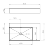 UMYWALKA LEVEL 80 LEWA ŚCIENNA, SOLID-SURFACE ANTHRACITE MATT ELITA RE041461176010