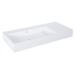 UMYWALKA LEVEL 100 LEWA ŚCIENNA, SOLID-SURFACE WHITE MATT ELITA RE041461185290