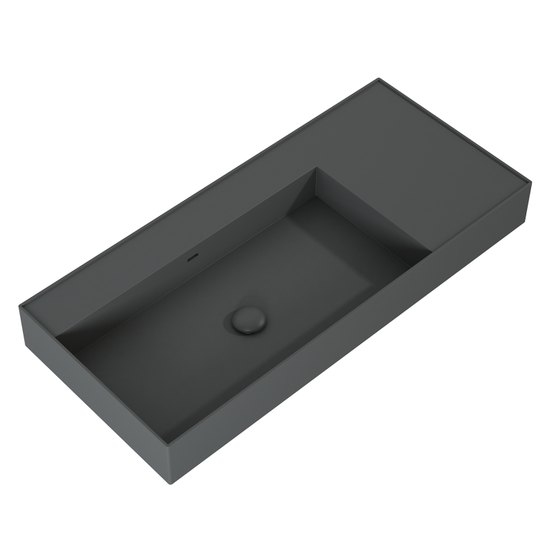 UMYWALKA LEVEL 100 LEWA ŚCIENNA, SOLID-SURFACE ANTHRACITE MATT ELITA RE041461186010