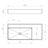 UMYWALKA LEVEL 100 LEWA ŚCIENNA, SOLID-SURFACE ANTHRACITE MATT ELITA RE041461186010