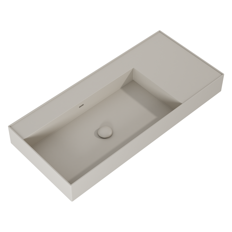 UMYWALKA LEVEL 100 LEWA ŚCIENNA, SOLID-SURFACE FUME MATT ELITA RE041461187020