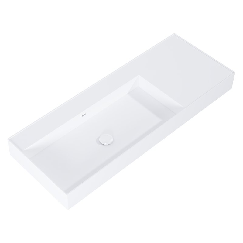UMYWALKA LEVEL 120 LEWA ŚCIENNA, SOLID-SURFACE WHITE MATT ELITA RE041461195290