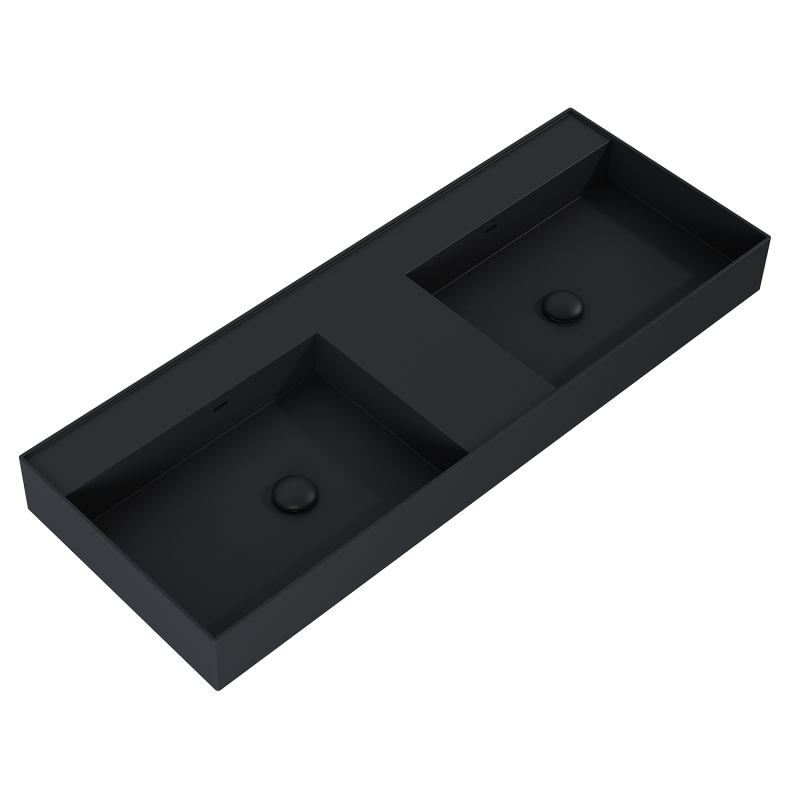 UMYWALKA LEVEL 120 DUO ŚCIENNA, SOLID-SURFACE BLACK MATT ELITA RE041461207160
