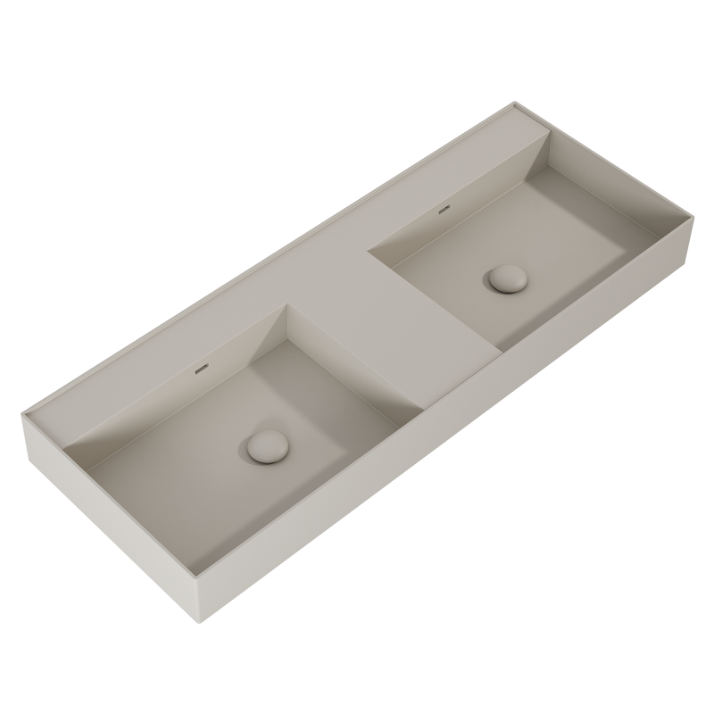 UMYWALKA LEVEL 120 DUO ŚCIENNA, SOLID-SURFACE FUME MATT ELITA RE041461207020