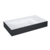 UMYWALKA LEVEL 80 LEWA ŚCIENNA, SOLID-SURFACE BICOLOR WHITE MATT / BLACK MATT ELITA RE041461216030