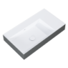 UMYWALKA LEVEL 80 LEWA ŚCIENNA, SOLID-SURFACE BICOLOR WHITE MATT / ANTHRACITE MATT ELITA RE041461216180