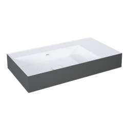 UMYWALKA LEVEL 80 LEWA ŚCIENNA, SOLID-SURFACE BICOLOR WHITE MATT / ANTHRACITE MATT ELITA RE041461216180