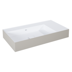 UMYWALKA LEVEL 80 LEWA ŚCIENNA, SOLID-SURFACE BICOLOR WHITE MATT / FUME MATT ELITA RE041461216190