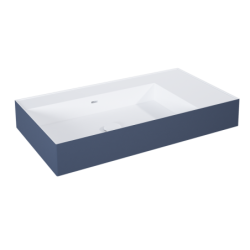 UMYWALKA LEVEL 80 LEWA ŚCIENNA, SOLID-SURFACE BICOLOR WHITE MATT / NAVY BLUE MATT ELITA RE041461216210