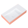 UMYWALKA LEVEL 80 LEWA ŚCIENNA, SOLID-SURFACE BICOLOR WHITE MATT /  TERRA PINK MATT ELITA RE041461216020