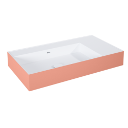 UMYWALKA LEVEL 80 LEWA ŚCIENNA, SOLID-SURFACE BICOLOR WHITE MATT /  TERRA PINK MATT ELITA RE041461216020