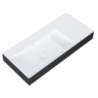 UMYWALKA LEVEL 100 LEWA ŚCIENNA, SOLID-SURFACE BICOLOR WHITE MATT / BLACK MATT ELITA RE041461226030