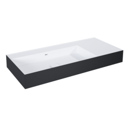 UMYWALKA LEVEL 100 LEWA ŚCIENNA, SOLID-SURFACE BICOLOR WHITE MATT / BLACK MATT ELITA RE041461226030