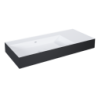 UMYWALKA LEVEL 100 LEWA ŚCIENNA, SOLID-SURFACE BICOLOR WHITE MATT / BLACK MATT ELITA RE041461226030