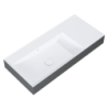 UMYWALKA LEVEL 100 LEWA ŚCIENNA, SOLID-SURFACE BICOLOR WHITE MATT / ANTHRACITE MATT ELITA RE041461226180
