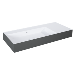 UMYWALKA LEVEL 100 LEWA ŚCIENNA, SOLID-SURFACE BICOLOR WHITE MATT / ANTHRACITE MATT ELITA RE041461226180