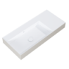 UMYWALKA LEVEL 100 LEWA ŚCIENNA, SOLID-SURFACE BICOLOR WHITE MATT / FUME MATT ELITA RE041461226190