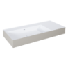 UMYWALKA LEVEL 100 LEWA ŚCIENNA, SOLID-SURFACE BICOLOR WHITE MATT / FUME MATT ELITA RE041461226190