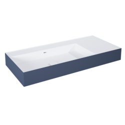 UMYWALKA LEVEL 100 LEWA ŚCIENNA, SOLID-SURFACE BICOLOR WHITE MATT / NAVY BLUE MATT ELITA RE041461226210