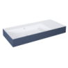 UMYWALKA LEVEL 100 LEWA ŚCIENNA, SOLID-SURFACE BICOLOR WHITE MATT / NAVY BLUE MATT ELITA RE041461226210