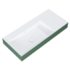 UMYWALKA LEVEL 100 LEWA ŚCIENNA, SOLID-SURFACE BICOLOR WHITE MATT / FOREST GREEN MATT ELITA RE041461226200