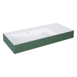 UMYWALKA LEVEL 100 LEWA ŚCIENNA, SOLID-SURFACE BICOLOR WHITE MATT / FOREST GREEN MATT ELITA RE041461226200