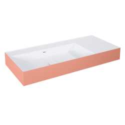 UMYWALKA LEVEL 100 LEWA ŚCIENNA, SOLID-SURFACE BICOLOR WHITE MATT / TERRA PINK MATT ELITA RE041461226020