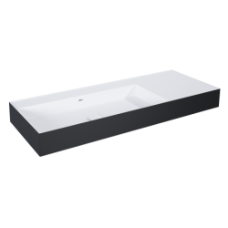 UMYWALKA LEVEL 120 LEWA ŚCIENNA, SOLID-SURFACE BICOLOR WHITE MATT / BLACK MATT ELITA RE041461236030