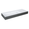 UMYWALKA LEVEL 120 LEWA ŚCIENNA, SOLID-SURFACE BICOLOR WHITE MATT / ANTHRACITE MATT ELITA RE041461236180
