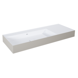 UMYWALKA LEVEL 120 LEWA ŚCIENNA, SOLID-SURFACE BICOLOR WHITE MATT / FUME MATT ELITA RE041461236190