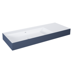 UMYWALKA LEVEL 120 LEWA ŚCIENNA, SOLID-SURFACE BICOLOR WHITE MATT / NAVY BLUE MATT ELITA RE041461236210