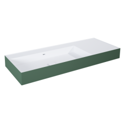 UMYWALKA LEVEL 120 LEWA ŚCIENNA, SOLID-SURFACE BICOLOR WHITE MATT / FOREST GREEN MATT ELITA RE041461236200