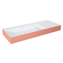 UMYWALKA LEVEL 120 LEWA ŚCIENNA, SOLID-SURFACE BICOLOR WHITE MATT / TERRA PINK MATT ELITA RE041461236020