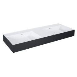 UMYWALKA LEVEL 120 DUO ŚCIENNA, SOLID-SURFACE BICOLOR WHITE MATT / BLACK MATT ELITA RE041461246030