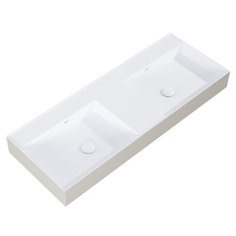 UMYWALKA LEVEL 120 DUO ŚCIENNA, SOLID-SURFACE BICOLOR WHITE MATT / FUME MATT ELITA RE041461246190