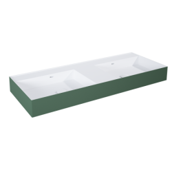 UMYWALKA LEVEL 120 DUO ŚCIENNA, SOLID-SURFACE BICOLOR WHITE MATT / FOREST GREEN MATT ELITA RE041461246200