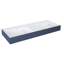 UMYWALKA LEVEL 120 DUO ŚCIENNA, SOLID-SURFACE BICOLOR WHITE MATT / NAVY BLUE MATT ELITA RE041461246210
