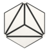 OSAKA WHITE HEXAGON MAT 28,5X33 GAT.1 (P.73133)