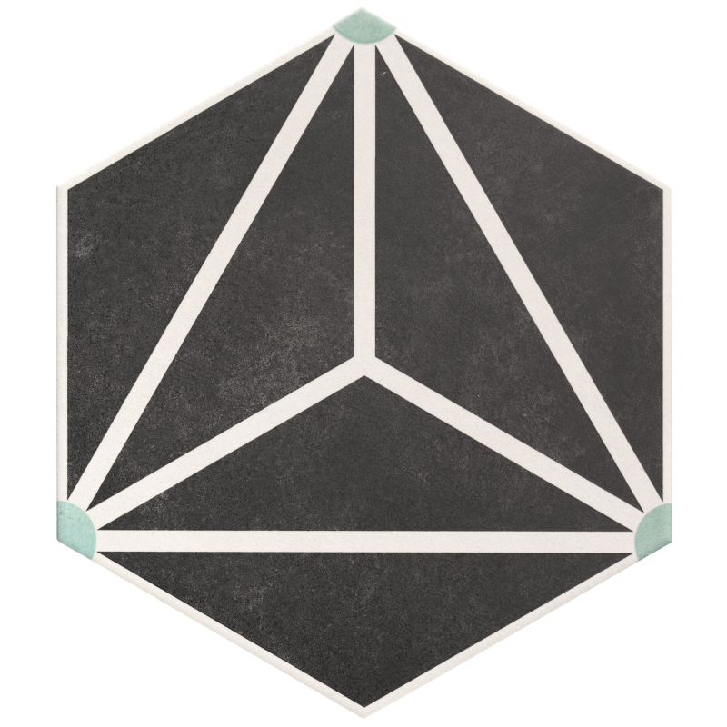 OSAKA CHARCOAL HEXAGON MAT 28,5X33 GAT.1 (P.73109)
