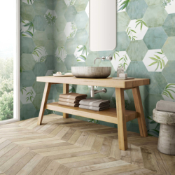 OASIS AQUAMARINE HEXAGON MAT 28,5X33 GAT.1 (P.73081)