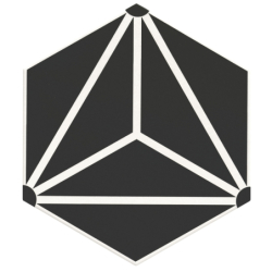 OSAKA BLACK HEXAGON MAT...