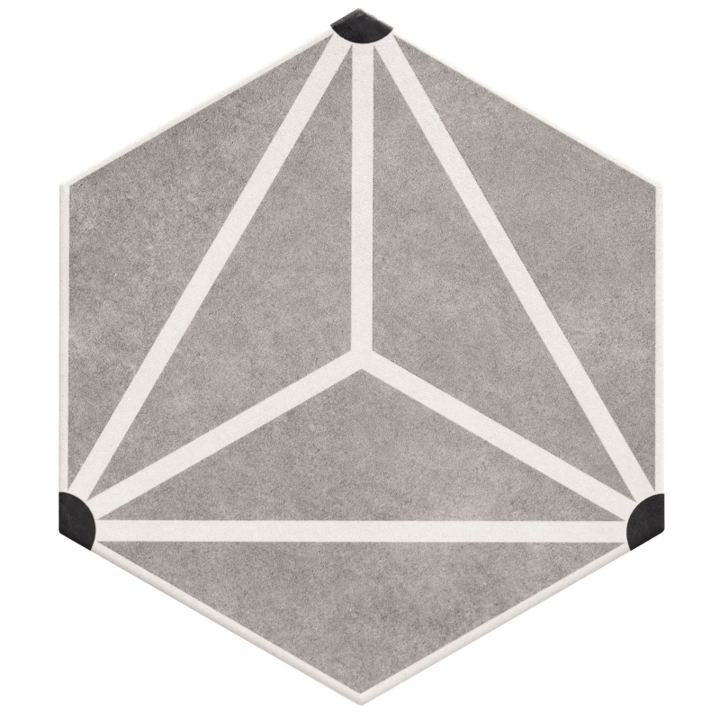 OSAKA GREY HEXAGON MAT 28,5X33 GAT.1 (P.73113)
