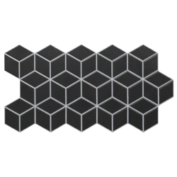 RHOMBUS BLACK MAT 26,5X51...